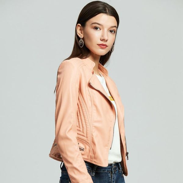 women's leather & faux bomber jacket women winter warm short coat parka zipper overcoat outwear arrival jeans, Black
women's leather & faux bomber jacket women winter warm short coat parka zipper overcoat outwear arrival jeans, Black
