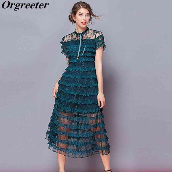 termperament retro fashion long lace dress women's gorgeous mesh patchwork multi-layer ruffles cake maxi party 210525, Black;gray
termperament retro fashion long lace dress women's gorgeous mesh patchwork multi-layer ruffles cake maxi party 210525, Black;gray