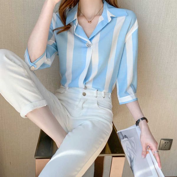 summer korean women shirts woman chiffon blouse office lady striped long sleeve blouses plus size 210531, White
summer korean women shirts woman chiffon blouse office lady striped long sleeve blouses plus size 210531, White