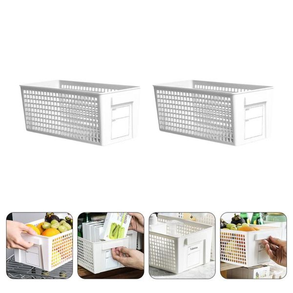 2pcs plastic kitchen storage basket sundries holder home supply mark classify for laundry & organization
2pcs plastic kitchen storage basket sundries holder home supply mark classify for laundry & organization