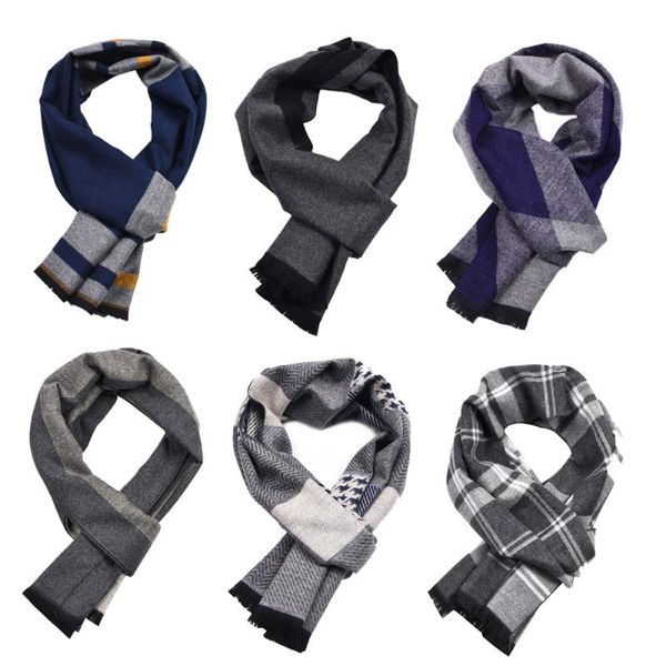scarves 2 pc cashmere-like scarf strip solid plaid rayon luxury classical warm long soft winter for men accessories, Blue;gray
scarves 2 pc cashmere-like scarf strip solid plaid rayon luxury classical warm long soft winter for men accessories, Blue;gray