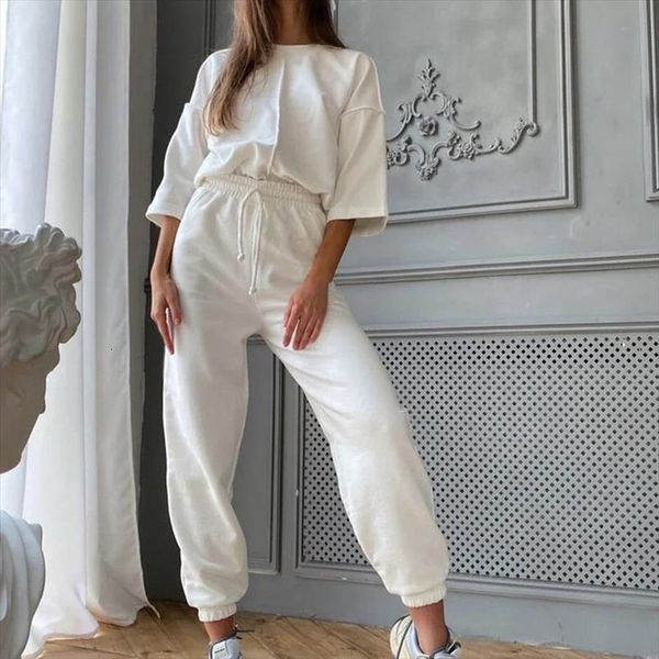 spring tracksuits 2pcs sports womens pants suits casual hoodies sweatshirt running set 3 4 sleeve loose gym clothing, White
spring tracksuits 2pcs sports womens pants suits casual hoodies sweatshirt running set 3 4 sleeve loose gym clothing, White