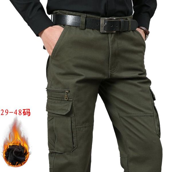 men's pants winter plus velvet cargo men military tactical joggers camouflage multi-pocket fashions army trousers size 44, Black
men's pants winter plus velvet cargo men military tactical joggers camouflage multi-pocket fashions army trousers size 44, Black