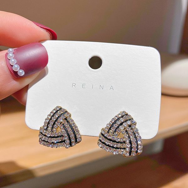 925 silver needle fashion style fashion triangle geometry trend versatile earrings micro diamond light luxury earrings for women, Golden
925 silver needle fashion style fashion triangle geometry trend versatile earrings micro diamond light luxury earrings for women, Golden