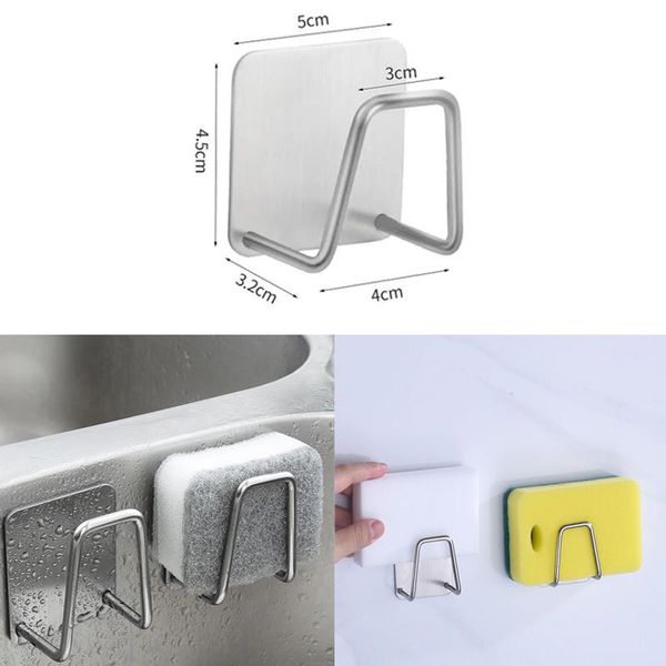 kitchen storage & organization accessories stainless steel sink sponges holder self adhesive drain drying rack wall hooks organizer gadgets
kitchen storage & organization accessories stainless steel sink sponges holder self adhesive drain drying rack wall hooks organizer gadgets