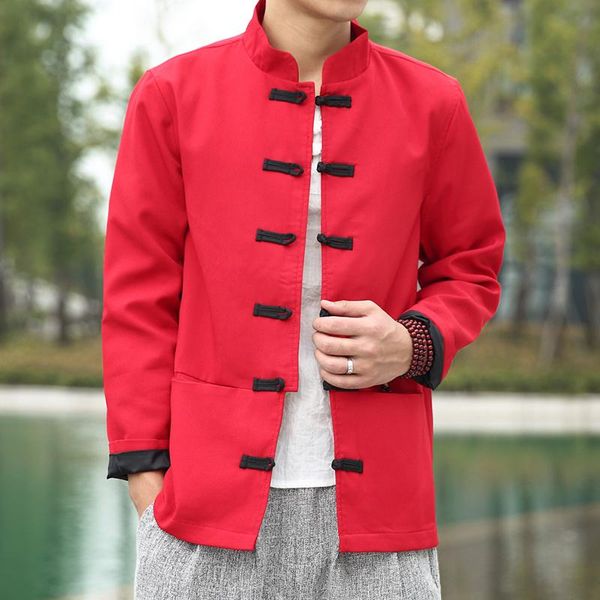 men's jackets 5xl pure color mens long-sleeved jacket chinese style fashion casual coats, Black;brown
men's jackets 5xl pure color mens long-sleeved jacket chinese style fashion casual coats, Black;brown