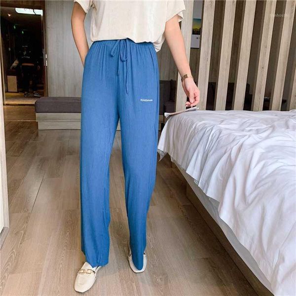women's sleepwear high waist casual pants 2021 net red modal wide leg women loose large size spring and summer embroidery letters pijam, Black;red
women's sleepwear high waist casual pants 2021 net red modal wide leg women loose large size spring and summer embroidery letters pijam, Black;red