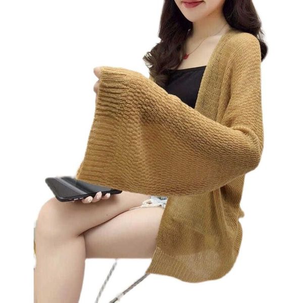 women's knits & tees knitted cardigan women plus size summer sweater loose hollow coat lightweight sun protection clothir korean top, White
women's knits & tees knitted cardigan women plus size summer sweater loose hollow coat lightweight sun protection clothir korean top, White