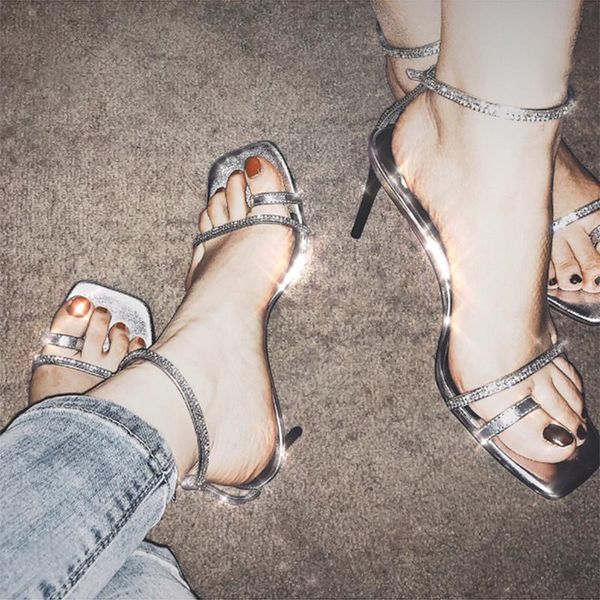 word buckle with rhinestone sandals square toe high heels 20 ins fairy retro chic woman shoes slippers, Black
word buckle with rhinestone sandals square toe high heels 20 ins fairy retro chic woman shoes slippers, Black