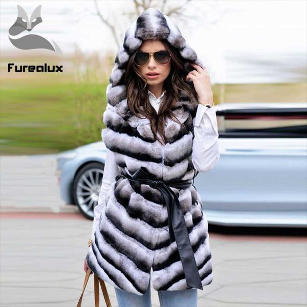 women's fur & faux furealux fashion winter real vest with hood luxury natural rex female 75 cm length waistcoat, Black
women's fur & faux furealux fashion winter real vest with hood luxury natural rex female 75 cm length waistcoat, Black