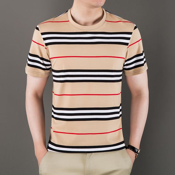men's t-shirts grade zomer merk designer 95% katoen 5% elastan t-shirts for mannen gestreepte korte mouw casual heren kleding mode n5gq, White;black
men's t-shirts grade zomer merk designer 95% katoen 5% elastan t-shirts for mannen gestreepte korte mouw casual heren kleding mode n5gq, White;black