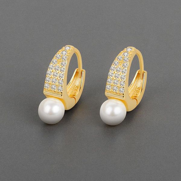 hoop & huggie 925 sterling silver micro inlaid zircon round pearl earrings for women trendy simple birthday party jewelry gifts, Golden;silver
hoop & huggie 925 sterling silver micro inlaid zircon round pearl earrings for women trendy simple birthday party jewelry gifts, Golden;silver