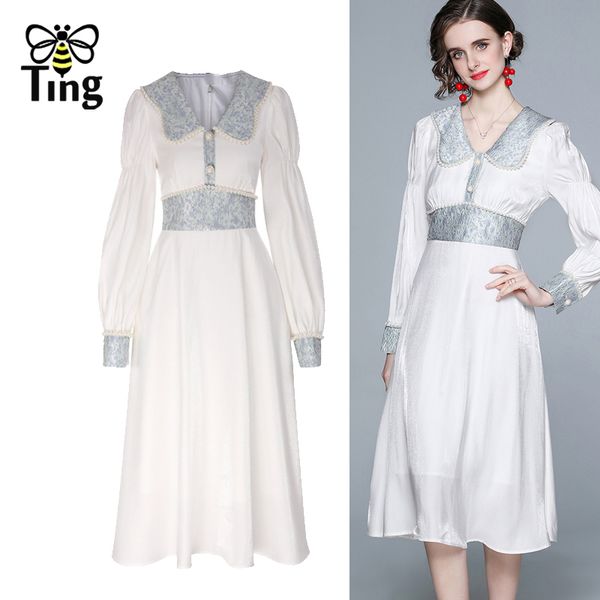 vintage elegant beading peter pan collar women dress summer spring a line casual white dresses large size robes clothing 210513, Black;gray
vintage elegant beading peter pan collar women dress summer spring a line casual white dresses large size robes clothing 210513, Black;gray