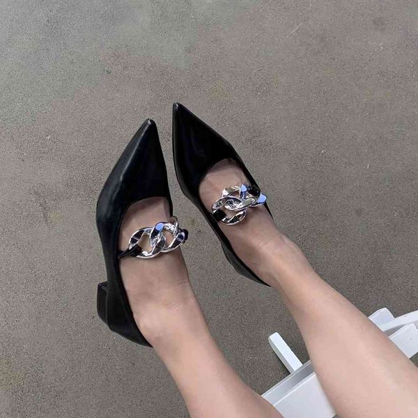 pointed toe women flats low heeled metal chain casual slip on mules black/blue/green fashion spring autumn loafers walking shoes 210513
pointed toe women flats low heeled metal chain casual slip on mules black/blue/green fashion spring autumn loafers walking shoes 210513