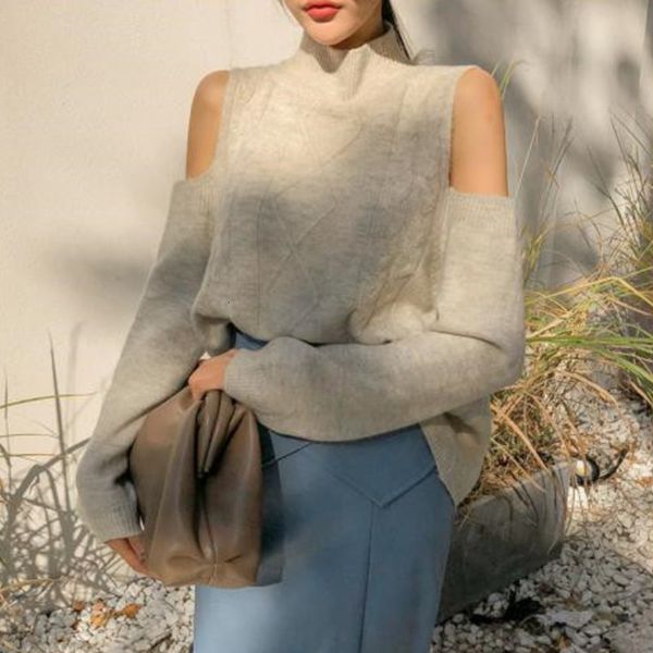 genayooa off shoulder knitted turtleneck cashmere sweater solid long sleeve women loose pullover jumper lady 210417, White;black
genayooa off shoulder knitted turtleneck cashmere sweater solid long sleeve women loose pullover jumper lady 210417, White;black