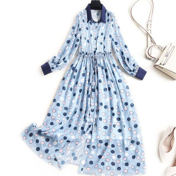 dot print midi chiffon dress spring woman turn down collar clothes femme xxl size robe, Black;gray
dot print midi chiffon dress spring woman turn down collar clothes femme xxl size robe, Black;gray