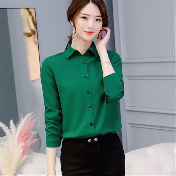 green chiffon office career womens shirts fashion casual long sleeve femme blusa ns4318, White
green chiffon office career womens shirts fashion casual long sleeve femme blusa ns4318, White