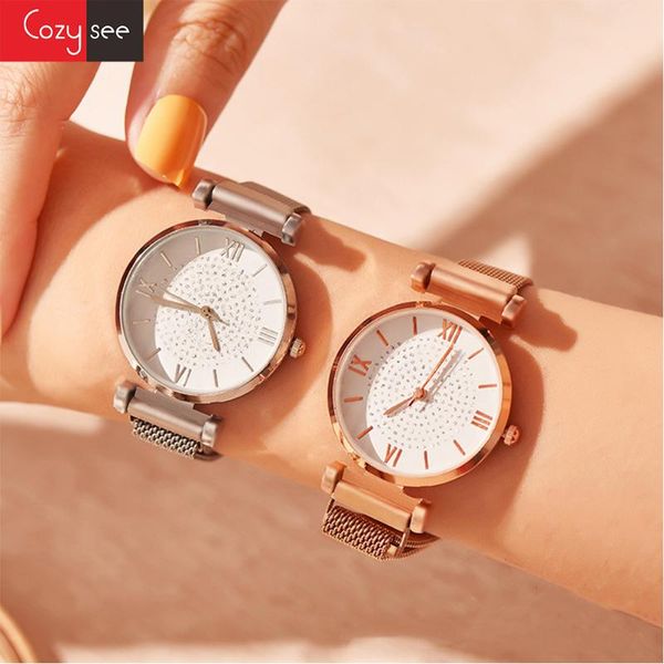 wristwatches cozysee brand cs13 classic quartz fashion watch for womens party gift with magnetic lock metal wristband, Slivery;brown
wristwatches cozysee brand cs13 classic quartz fashion watch for womens party gift with magnetic lock metal wristband, Slivery;brown