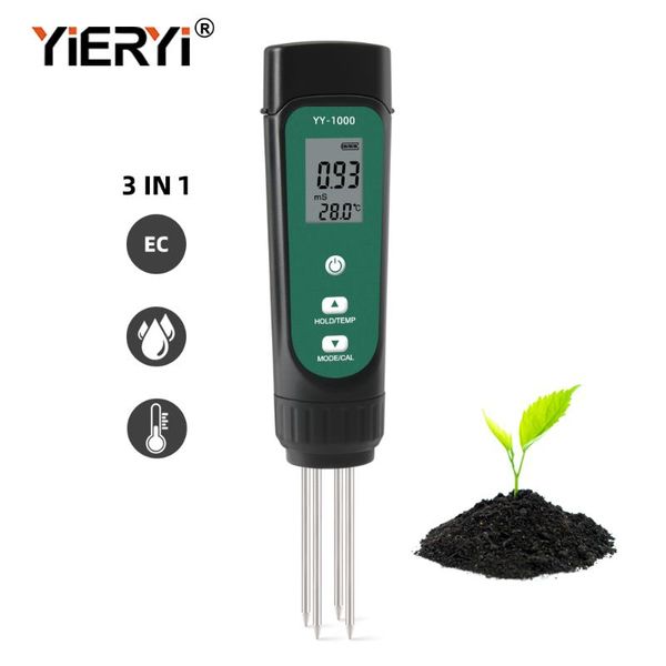 meters yieryi yy-1000 soil ec temperature meter digital plant moisture conductivity tester garden laboratory household measuring tool
meters yieryi yy-1000 soil ec temperature meter digital plant moisture conductivity tester garden laboratory household measuring tool