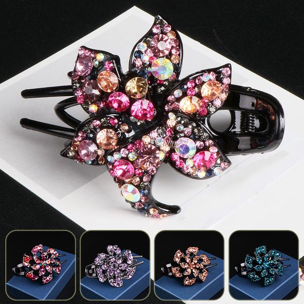 fashion rhinestone flower duckbill hair claws vintage hair clips hair accessories for women shinning hairpin ponytail headwear, Silver
fashion rhinestone flower duckbill hair claws vintage hair clips hair accessories for women shinning hairpin ponytail headwear, Silver