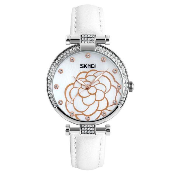 wristwatches fashion versatile leather strap ladies watch women's camellia styling diamond zinc alloy quartz, Slivery;brown
wristwatches fashion versatile leather strap ladies watch women's camellia styling diamond zinc alloy quartz, Slivery;brown