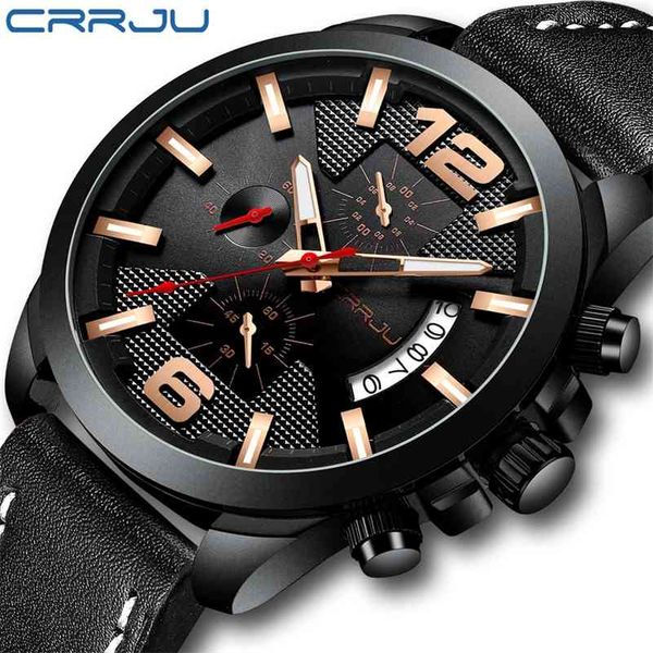 crrju fashion men watch luxury men's chronograph quartz wrisrtwatch casual waterproof date display clock gift relogio masculino 210517, Slivery;brown
crrju fashion men watch luxury men's chronograph quartz wrisrtwatch casual waterproof date display clock gift relogio masculino 210517, Slivery;brown