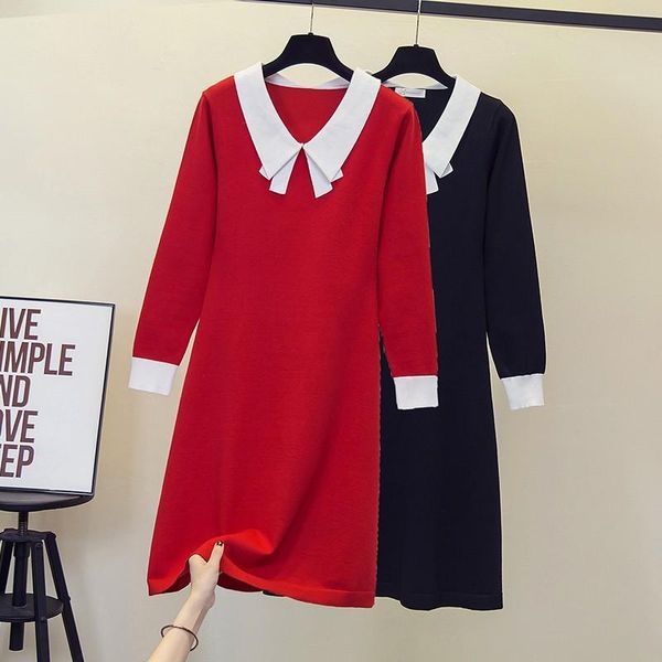 casual dresses plus size 3xl knitted sweater for women bow collar wool dress korean winter long sleeve elegant vestidos feminino, Black;gray
casual dresses plus size 3xl knitted sweater for women bow collar wool dress korean winter long sleeve elegant vestidos feminino, Black;gray