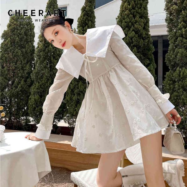 sailor collar jacquard long sleeve mini dress women tie neck tunic a line fashion korean outfit spring 210427, Black;gray
sailor collar jacquard long sleeve mini dress women tie neck tunic a line fashion korean outfit spring 210427, Black;gray