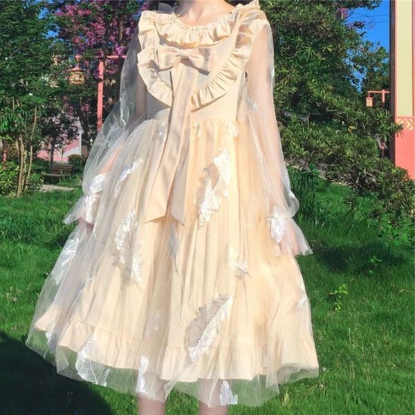 luxury casual dresses lolita fairy summer soft girl mh bow auricularia lace feather drs princs skirt, Black;gray
luxury casual dresses lolita fairy summer soft girl mh bow auricularia lace feather drs princs skirt, Black;gray