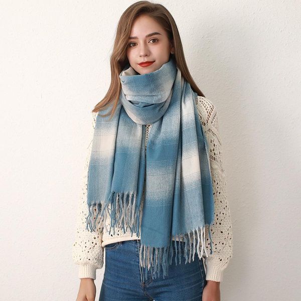 scarves 2021 women checkered woven scarf winter ladies fashion warm big shawl retro check imitation cashmere long muffler, Blue;gray
scarves 2021 women checkered woven scarf winter ladies fashion warm big shawl retro check imitation cashmere long muffler, Blue;gray