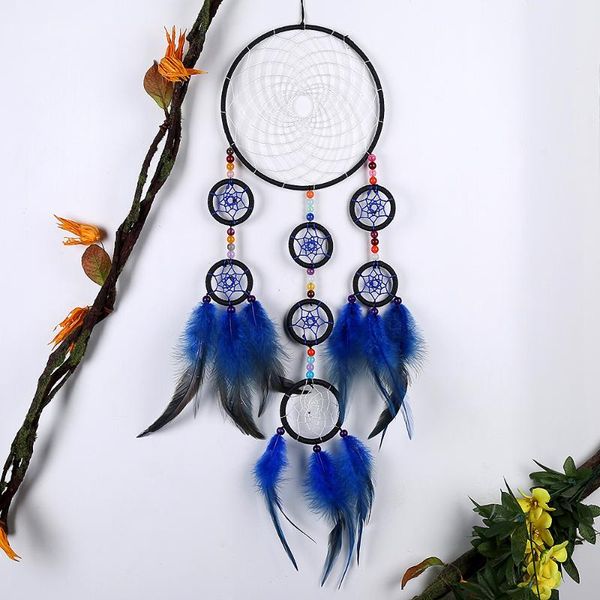 decorative objects & figurines creative sapphire blue multi-ring dream catcher wall hanging european and american wind home decoration beaut
decorative objects & figurines creative sapphire blue multi-ring dream catcher wall hanging european and american wind home decoration beaut