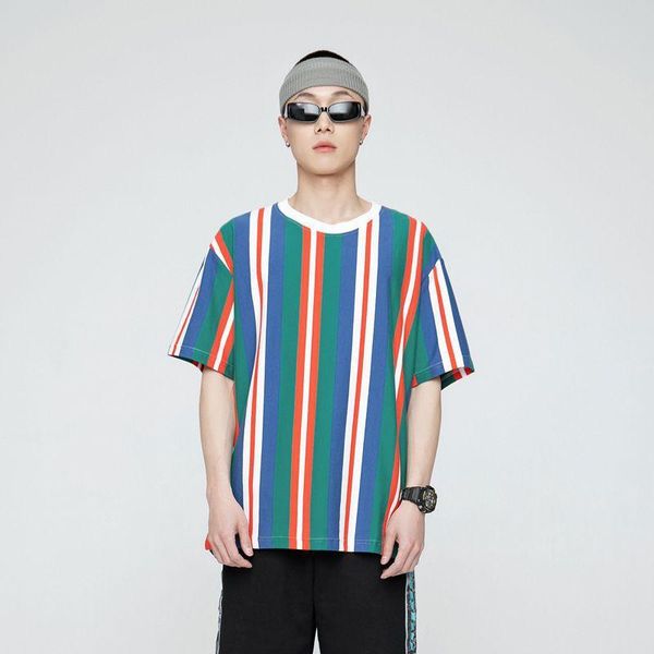 men's t-shirts 2021 summer trendy brand hit color stripe printing round neck short-sleeved t-shirt male half-sleeved couple xxl, White;black
men's t-shirts 2021 summer trendy brand hit color stripe printing round neck short-sleeved t-shirt male half-sleeved couple xxl, White;black