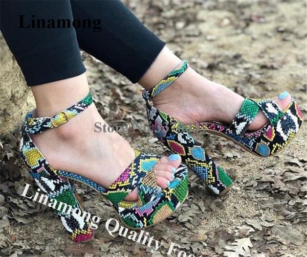 dress shoes linamong western open toe snake leather high platform chunky heel sandals ankle strap thick heels, Black
dress shoes linamong western open toe snake leather high platform chunky heel sandals ankle strap thick heels, Black