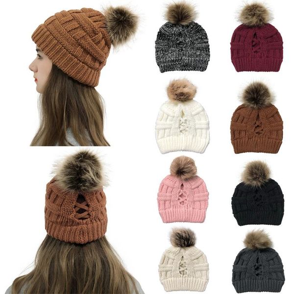 beanie/skull caps winter warm women ladies hats and plush balls elastic knitted hat cap back open cross skullies beanies accessories, Blue;gray
beanie/skull caps winter warm women ladies hats and plush balls elastic knitted hat cap back open cross skullies beanies accessories, Blue;gray