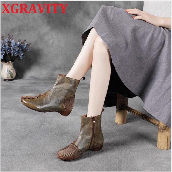 boots xgravity fashin comfort soft women lady casual woman leisure round toe genuine leather shoes ladies, Black
boots xgravity fashin comfort soft women lady casual woman leisure round toe genuine leather shoes ladies, Black