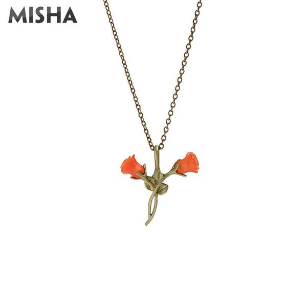 chains misha fashion necklace for women simple resin rose design handmade ladies wedding party gifts, Silver
chains misha fashion necklace for women simple resin rose design handmade ladies wedding party gifts, Silver
