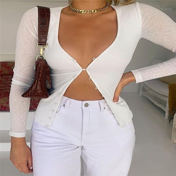 women v neck knitwear , solid color buttons long sleeve knitted cardigan shirts women's t-shirt, White
women v neck knitwear , solid color buttons long sleeve knitted cardigan shirts women's t-shirt, White