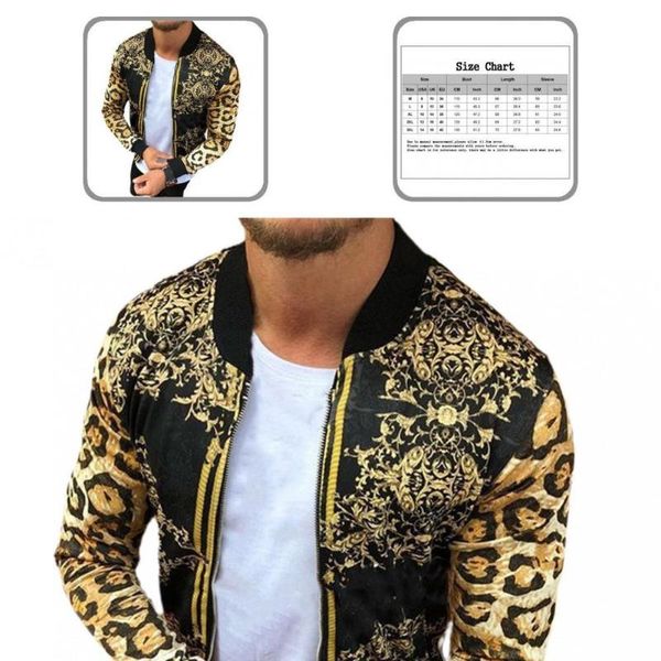 men's jackets autumn coat cool warm zipper o-neck jacket leopard print all match, Black;brown
men's jackets autumn coat cool warm zipper o-neck jacket leopard print all match, Black;brown