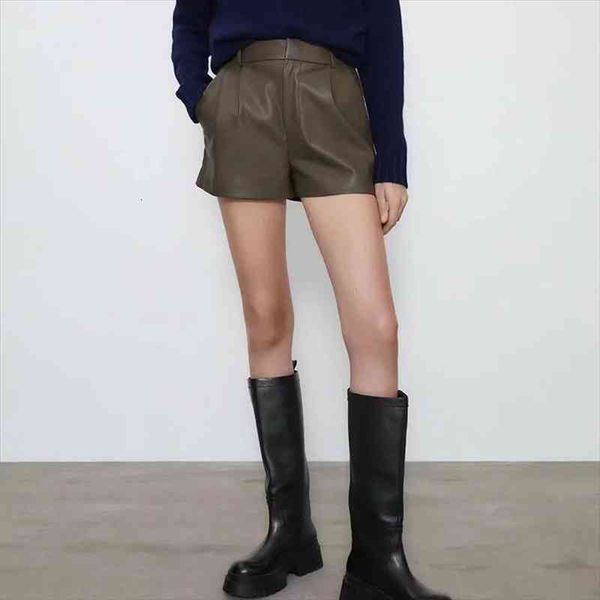 Za Women Chic Fashion Faux Leather Side Pockets Shorts Vintage High Waist Zipper Fly Female Short Streetwear, White;black
Za Women Chic Fashion Faux Leather Side Pockets Shorts Vintage High Waist Zipper Fly Female Short Streetwear, White;black