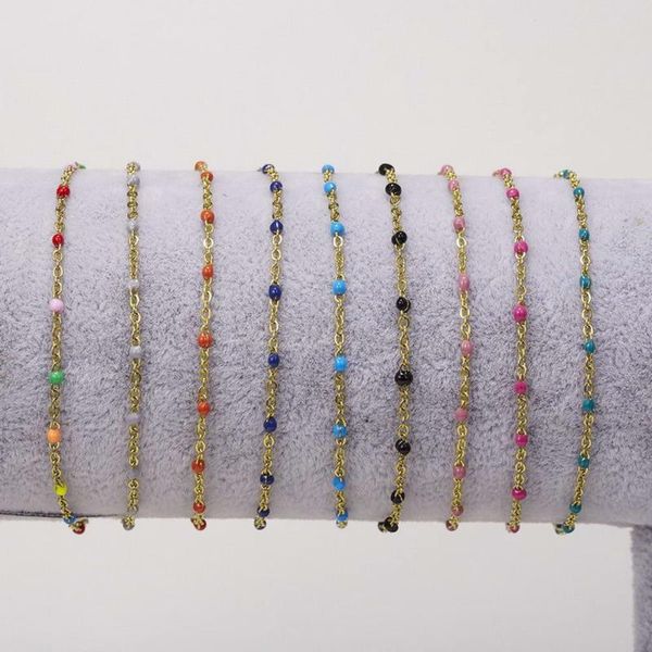 charm bracelets handmade stone beaded for women stainless steel gold chain beads jewelry accessories, Golden;silver
charm bracelets handmade stone beaded for women stainless steel gold chain beads jewelry accessories, Golden;silver