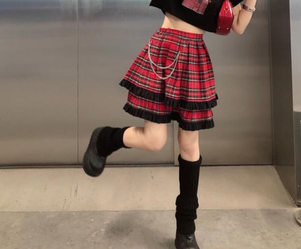 skirts autumn winter gothic harajuku cake red plaid chain fashion sweet girl punk high waist mini kawaii short girls, Black
skirts autumn winter gothic harajuku cake red plaid chain fashion sweet girl punk high waist mini kawaii short girls, Black