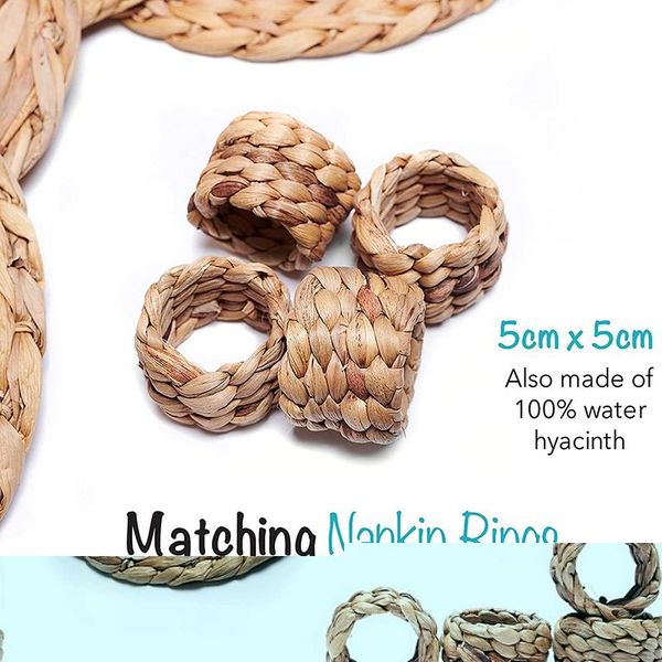 mats & pads woven placemats - natural water hyacinth seagrass placemats, round and thick set of matching napkin rings
mats & pads woven placemats - natural water hyacinth seagrass placemats, round and thick set of matching napkin rings
