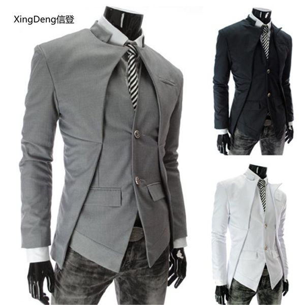 men's jackets xingdeng wholesale jacket autumn and winter asymmetric button clothing special fashion coat, Black;brown
men's jackets xingdeng wholesale jacket autumn and winter asymmetric button clothing special fashion coat, Black;brown