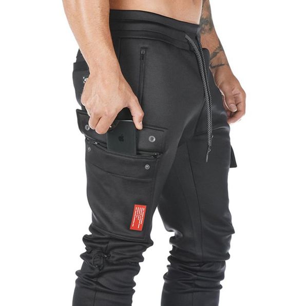 men's fashion knitting fitness sweatpants outdoor gym running training slacks multi-pocket jogging squats cargo pants, Black
men's fashion knitting fitness sweatpants outdoor gym running training slacks multi-pocket jogging squats cargo pants, Black