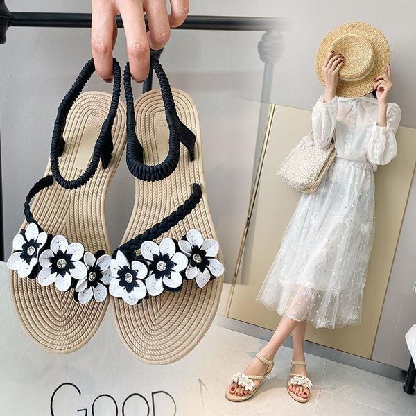 sandals shoes women women's flat summer fashion flower sandales femmes sandalias, Black
sandals shoes women women's flat summer fashion flower sandales femmes sandalias, Black