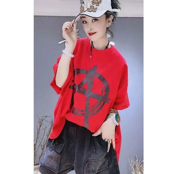 women's t-shirt 2021 spring and summer print large half sleeve loose personality round neck fat mm female, White
women's t-shirt 2021 spring and summer print large half sleeve loose personality round neck fat mm female, White