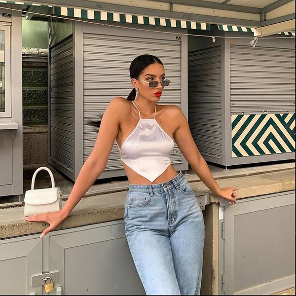 summer halter gym clothing women tank sleeveless fitness activewear skinny slim bralette crop streetwear, White
summer halter gym clothing women tank sleeveless fitness activewear skinny slim bralette crop streetwear, White