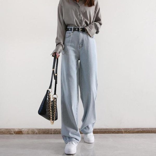 women's jeans woman high waist loose long female 2021 spring autumn wide leg straight denim pants stretch trousers w413, Blue
women's jeans woman high waist loose long female 2021 spring autumn wide leg straight denim pants stretch trousers w413, Blue