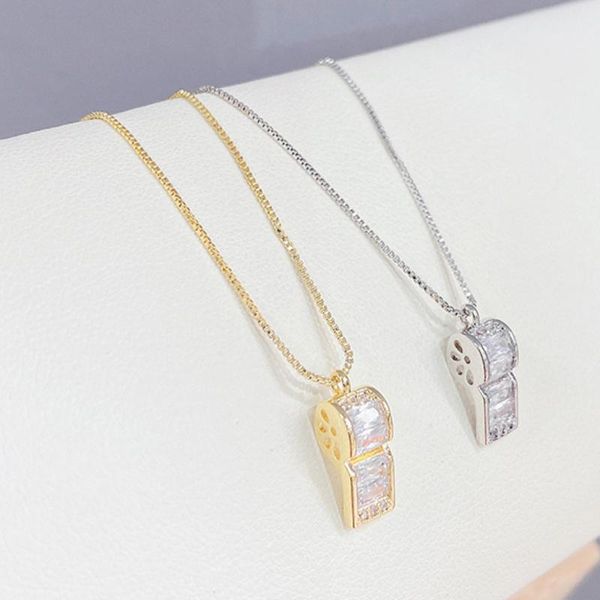 chains botu 2021 fashion creative whistle necklace women's simple personalized zircon pendant exquisite jewelry for women, Silver
chains botu 2021 fashion creative whistle necklace women's simple personalized zircon pendant exquisite jewelry for women, Silver