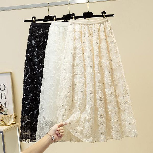 skirts spring sweet sequined floral lace a-line maxi long tulle skirt metallic embroidered flowers gauze pleated ankle, Black
skirts spring sweet sequined floral lace a-line maxi long tulle skirt metallic embroidered flowers gauze pleated ankle, Black